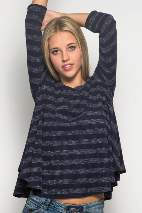 navy striped top womens