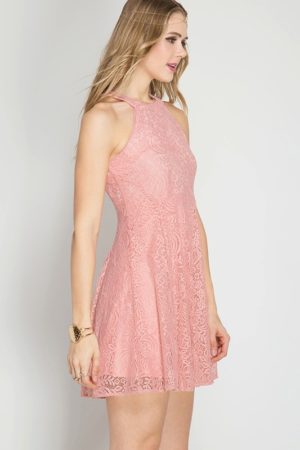 Dusty Rose Lace Dress - Jade