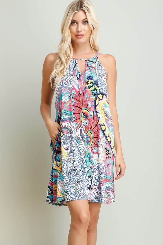 Abstract Print Dress