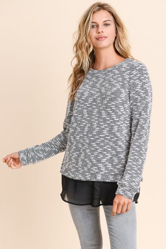 layered sweater shirt