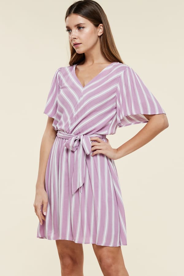 Lavender Striped Dress - Jade