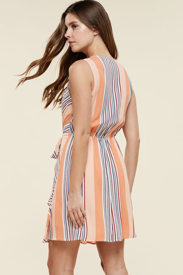 Peach Striped Dress - Jade