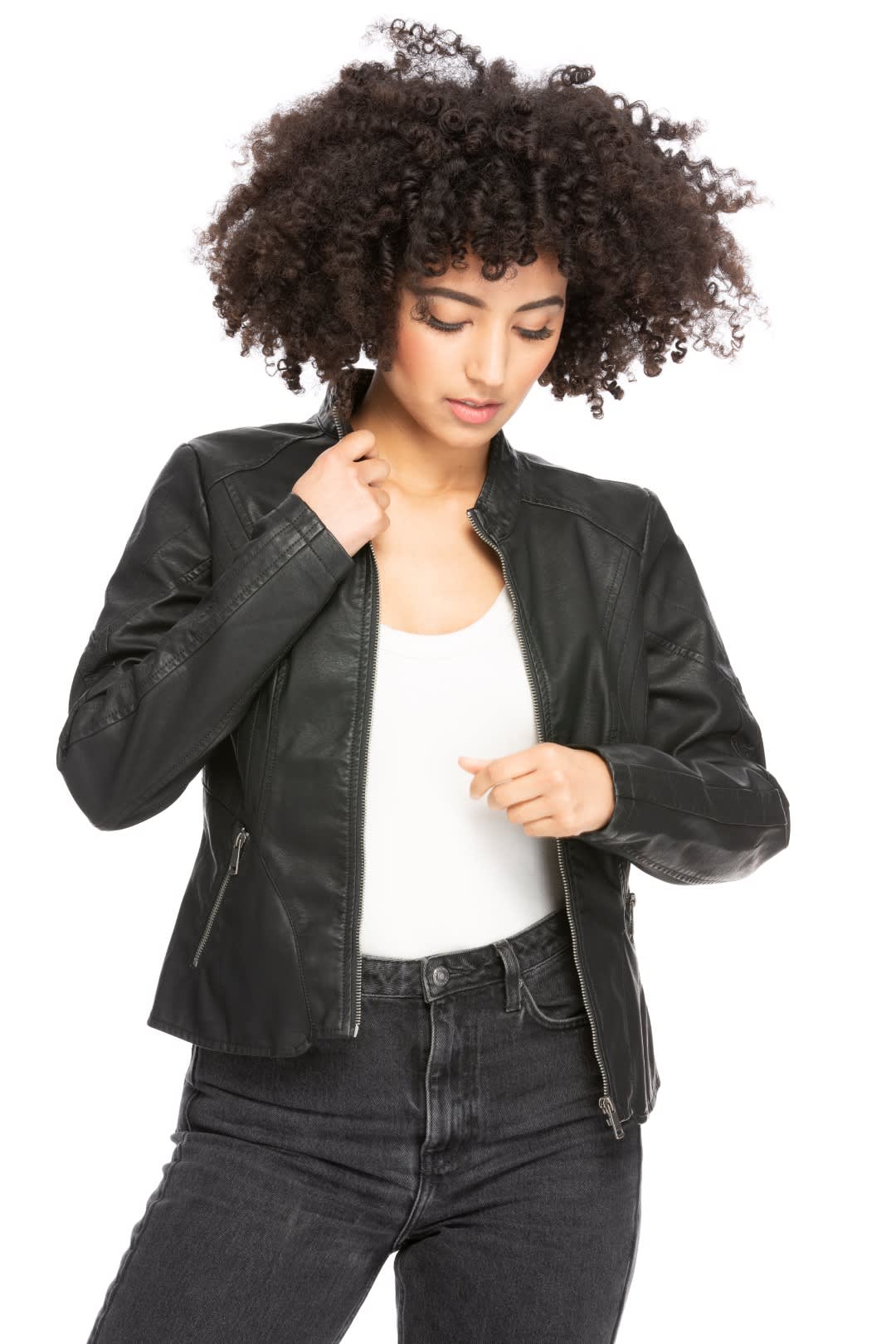 Vegan Leather Jacket - Jade