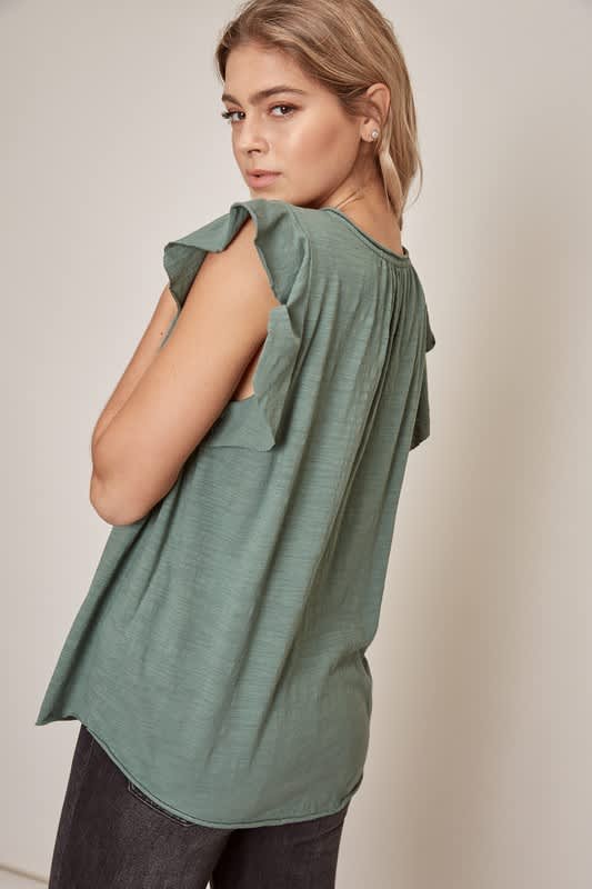 Slate Green Top - Jade