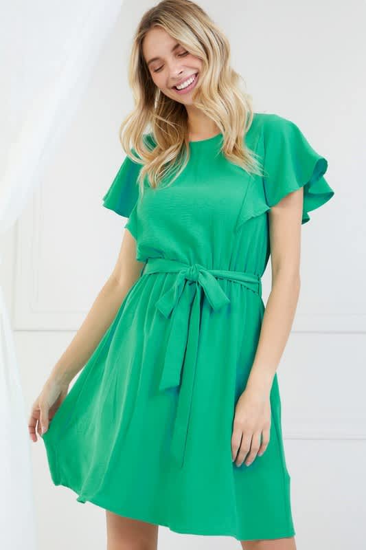 kelly green cocktail dress